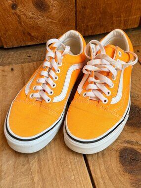 Vans Old Skool Neon Blazing Orange Sneakers!